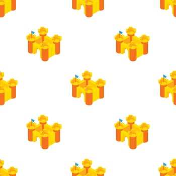 Toy castle pattern seamless vector