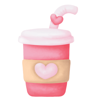 Watercolor Valentine Decorations png