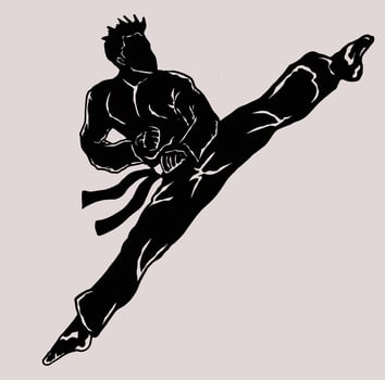 ILLUSTRATION LOGO VECTOR TAEKWONDO KICK