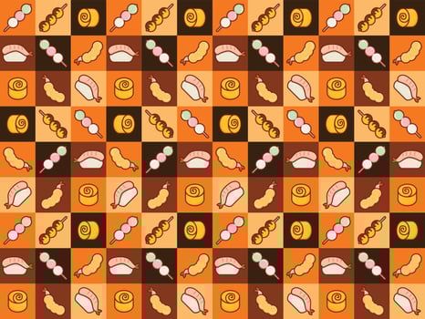 chinese new year asian food latin american pattern background seamless ornament menu japanese china vector