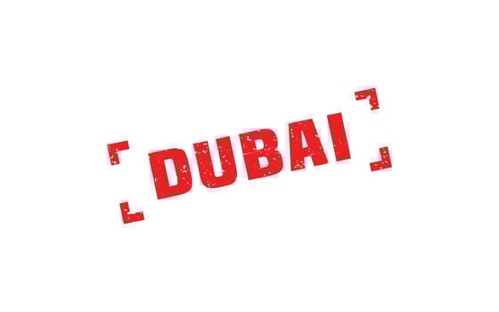 DUBAI stamp rubber with grunge style on white background vector