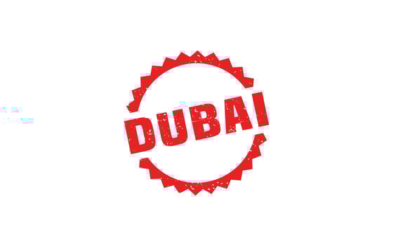 DUBAI stamp rubber with grunge style on white background vector