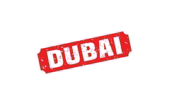 DUBAI stamp rubber with grunge style on white background vector