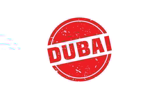 DUBAI stamp rubber with grunge style on white background vector