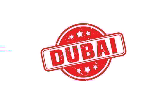 DUBAI stamp rubber with grunge style on white background vector