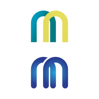 M Letter Logo Template vector M