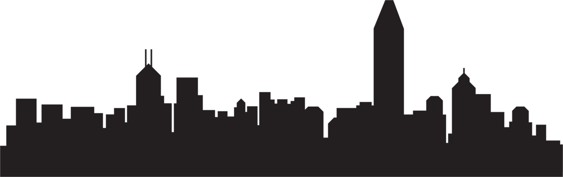 modern cityscape skyline silhouette drawing. png