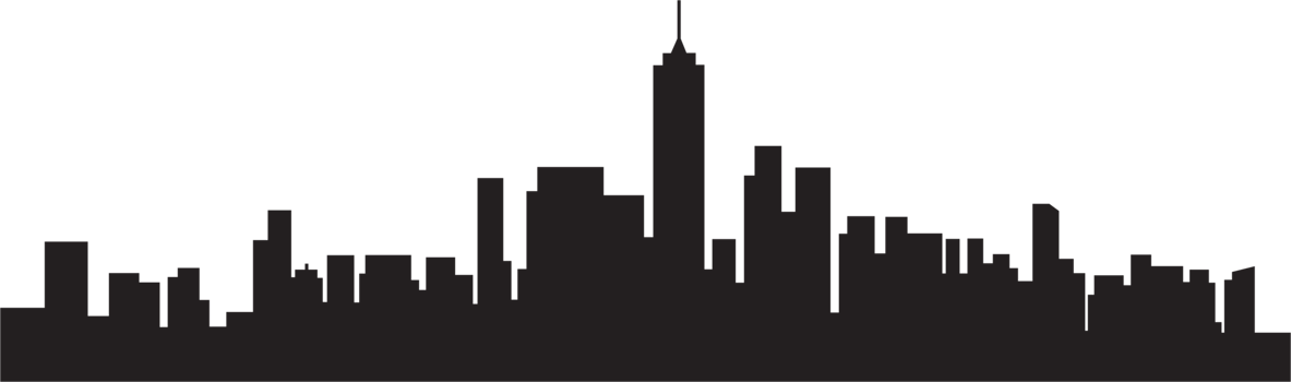 modern cityscape skyline silhouette drawing. png