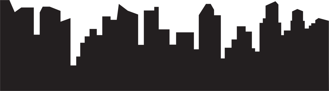 modern cityscape skyline silhouette drawing. png