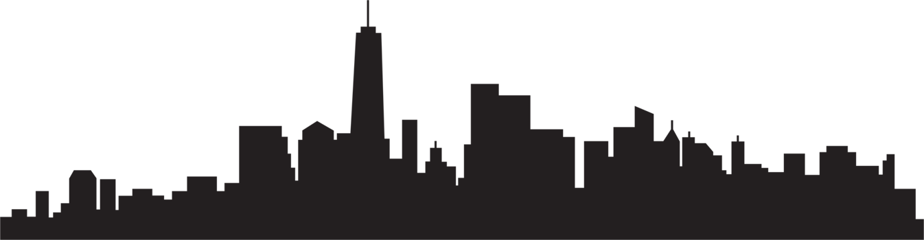 modern cityscape skyline silhouette drawing. png