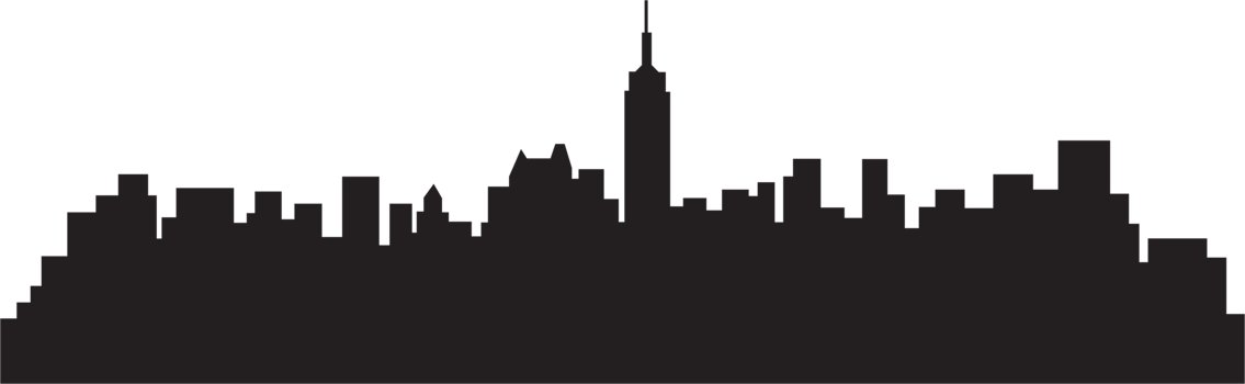 modern cityscape skyline silhouette drawing. png