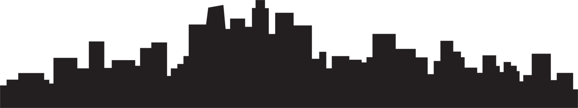 modern cityscape skyline silhouette drawing. png