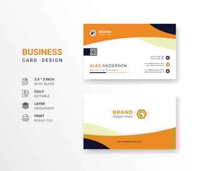 Business card with company logo abstract background visiting card for corporate and personal use vector