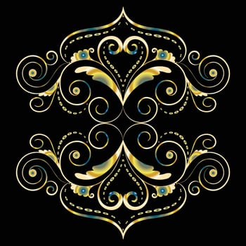 Vector illustration of floral ornament