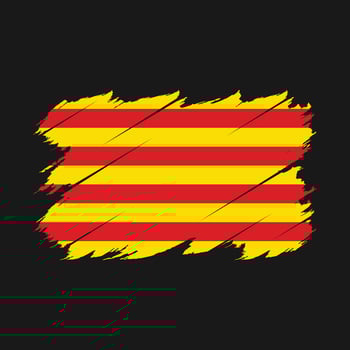 Catalonia Flag Brush Vector