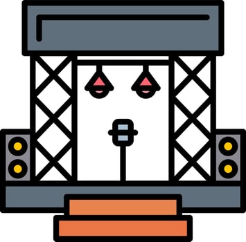 Stage Creative Icon Design vector