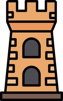 Tower Creative Icon Design vector
