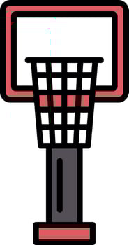 Basketball Hoop Creative Icon Design vector