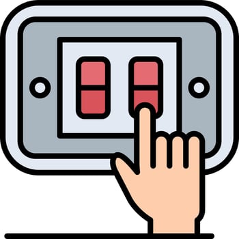 Light Switch Creative Icon Design vector