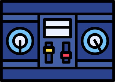 Dj Mixer Creative Icon Design vector