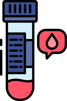 Blood Sample Creative Icon Design vector