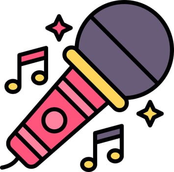 Karaoke Creative Icon Design vector