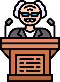 Politician Creative Icon Design vector