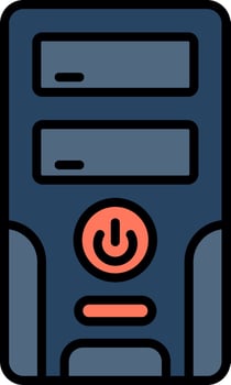 Pc Tower Creative Icon Design vector