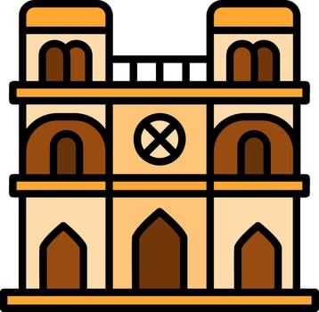 Notre Dame Creative Icon Design vector