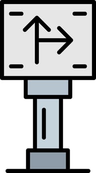 Traffic Sign Creative Icon Design vector