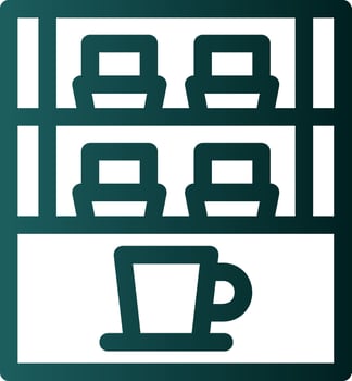 Cafe Showcase Vector Icon Design