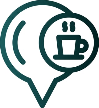 Cafe Location Vector Icon Design
