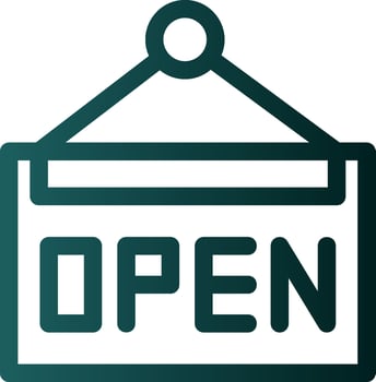 Cafe Open Sign Vector Icon Design