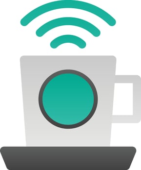 Cafe Wifi Vector Icon Design