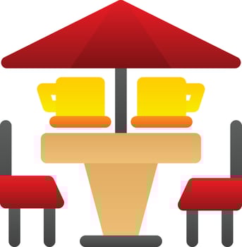 Coffee Terrace Vector Icon Design
