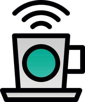 Cafe Wifi Vector Icon Design