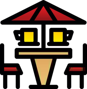 Coffee Terrace Vector Icon Design