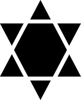 Star Of David Vector Icon Design