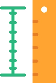 Ruler Combined Vector Icon Design