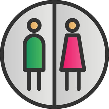 Restroom Vector Icon Design