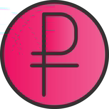 Ruble Sign Vector Icon Design