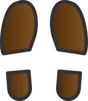 Shoe Prints Vector Icon Design