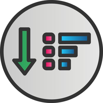 Sort Down Vector Icon Design
