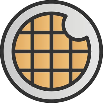 Stroopwafel Vector Icon Design