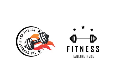 Fitness and Gym logo design template. vector