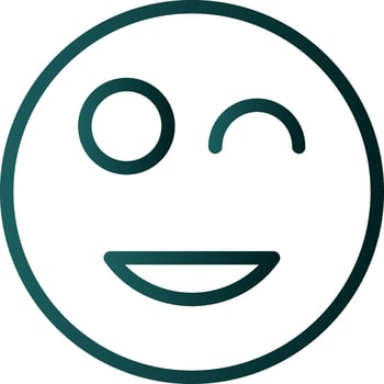 Smile Wink Vector Icon Design