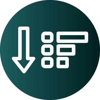 Sort Down Vector Icon Design