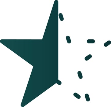 Star Half Alt Vector Icon Design