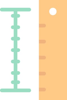 Ruler Combined Vector Icon Design