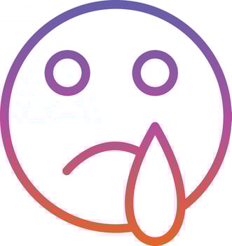 Sad Cry Vector Icon Design